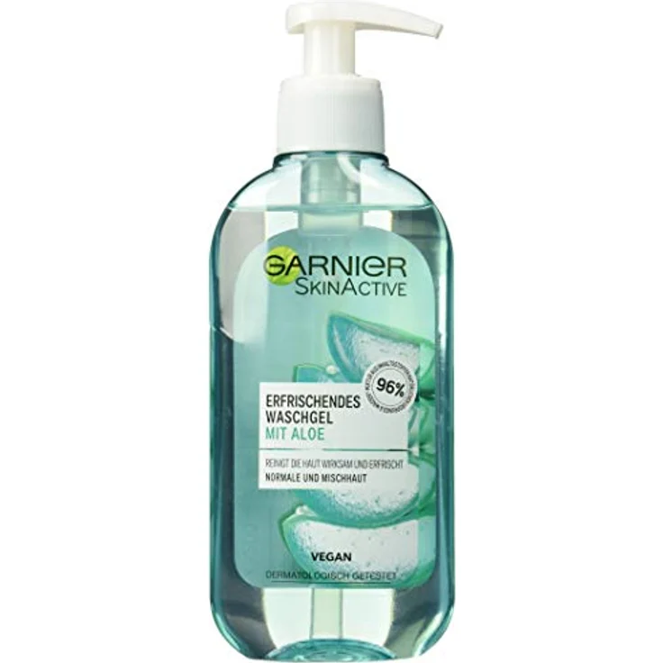 Garnier SkinActive Waschgel mit Aloe Extrakt Normale und Mischhaut, (200 ml) – Bild 1