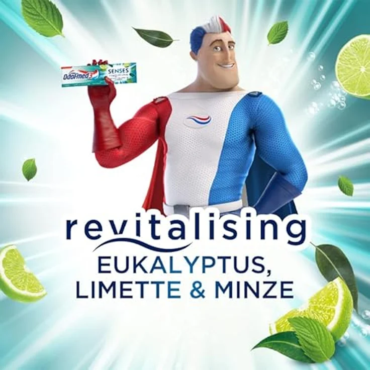 Odol-med3 SENSES revitalising Eukalyptus, Limette & Minze Zahnpasta, 1 Stk. – Bild 6