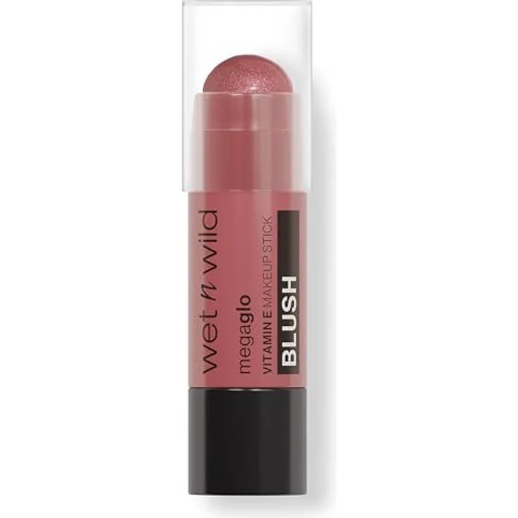 Wet n Wild MegaGlo Creme-Rouge Stift, Farbton Current Jam, 6 g, leichtes Rouge mit Glitzereffekt, vegan – Bild 4