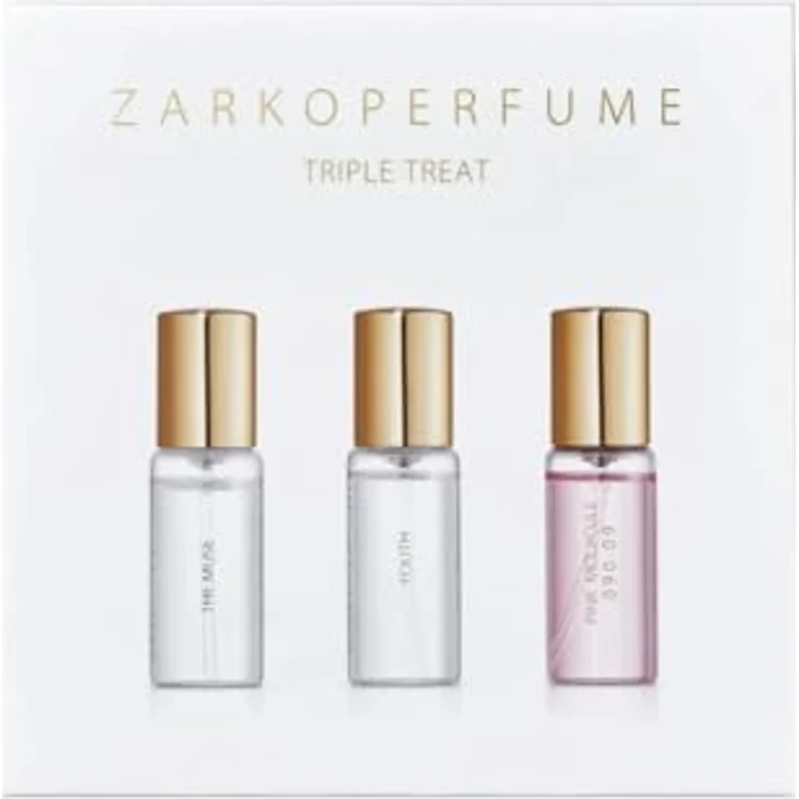 Zarkoperfume Triple Treat Parfüm-Geschenkset, Damen-Duftset mit 3 reisefreundlichen Eau de Parfum Sprays, frische und exotische Düfte – Bild 1