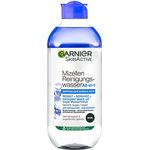 Garnier Parfümfreies All-in-1 Mizellen Reinigungswasser mit Glycerin für besonders sensible Haut und Augen, Make up Entferner und Gesichtsreinigung für empfindliche Haut, Skin Active, 1 x 400 ml