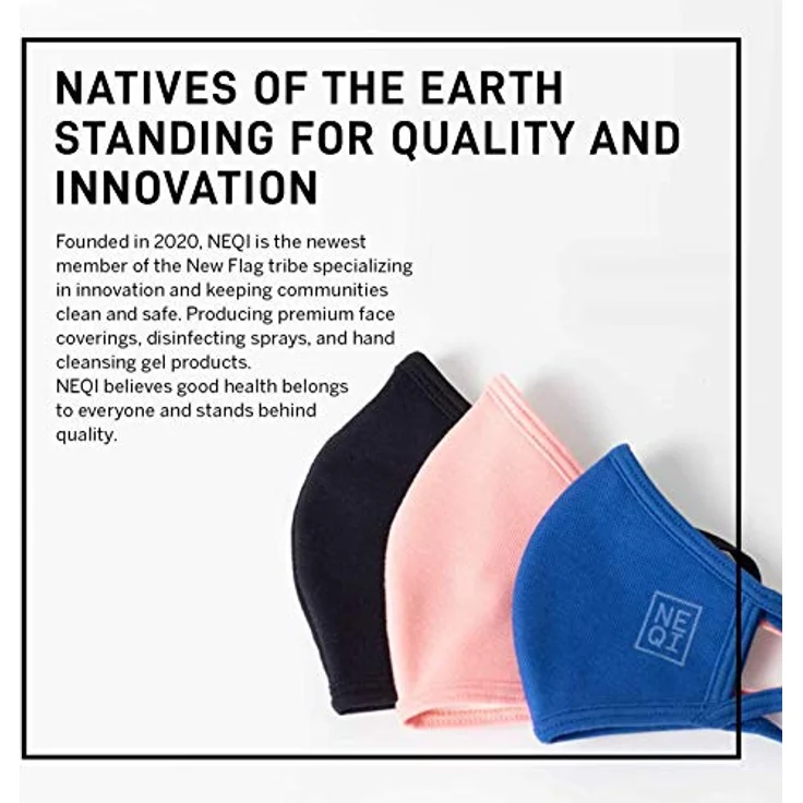 NEQI Community Black M-L Behelfsmaske 3 Stück – Bild 6