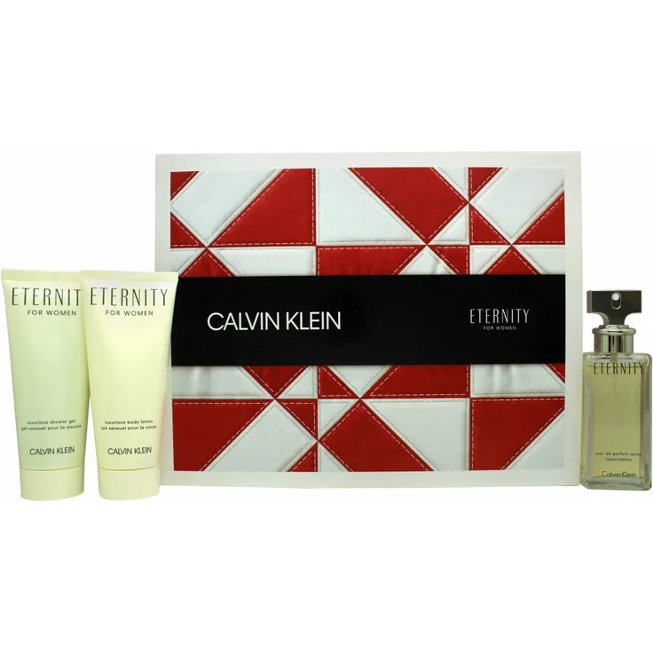 Calvin Klein Eternity Geschenkset 50 ml EdP + 100 ml Duschgel + 100 ml Bodylotion