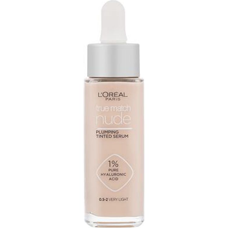 L'Oréal Paris True Match Nude Plumping Tinted Serum Serum zum vereinheitlichen der Hauttöne Farbton 0.5-2 Very Light 30 ml