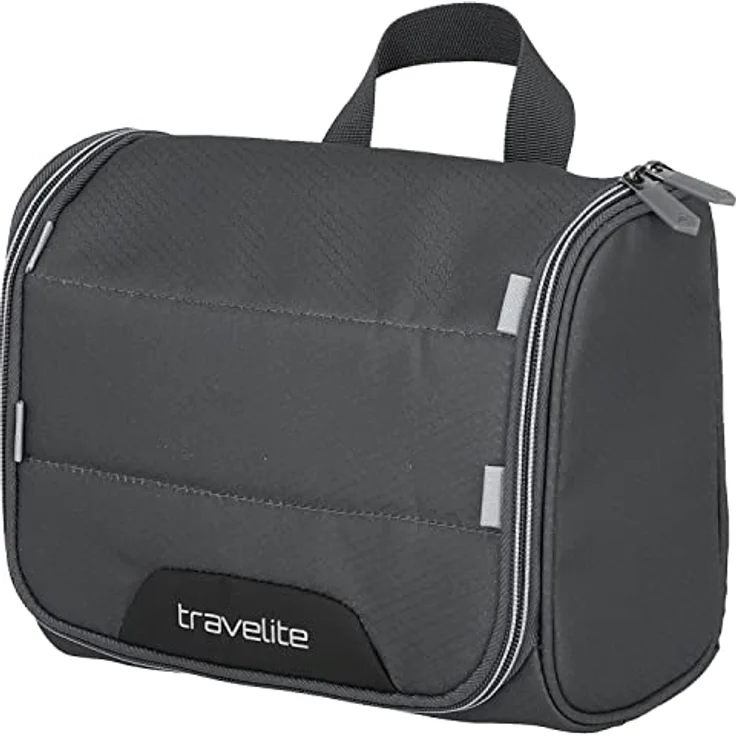 Travelite Skaii Kulturbeutel, 23 cm, in gipfelgrau, 100% Polyester, kompakt und funktional – Bild 2