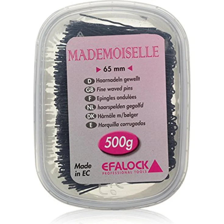 Efalock Professional Mademoiselle Haarnadel, 65 mm, schwarz, 1er Pack, (1x 0,5 kg) – Bild 1