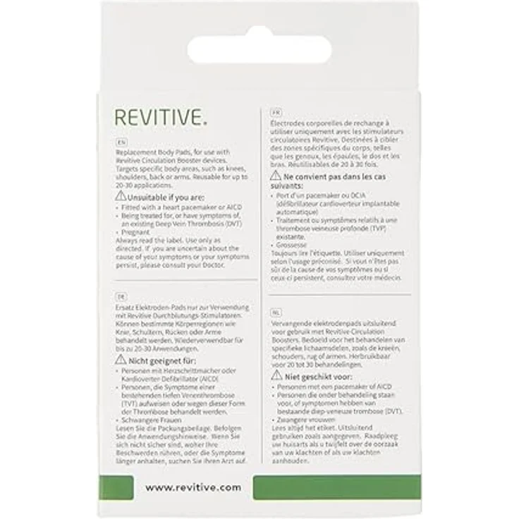 REVITIVE Elektroden-Pads, Ersatzpads für Revitive Circulation Booster, zwei Paar kleine Elektrodenpads für Schmerzlinderung – Bild 4