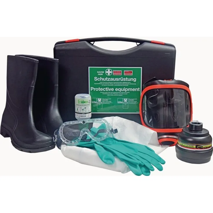 Witte Technology Gefahrgutkoffer 73 SN-VM, B450xH360xT140mm, schwarz, mit Panorama-Vollmaske und umfangreichem Erste-Hilfe-Inhalt
