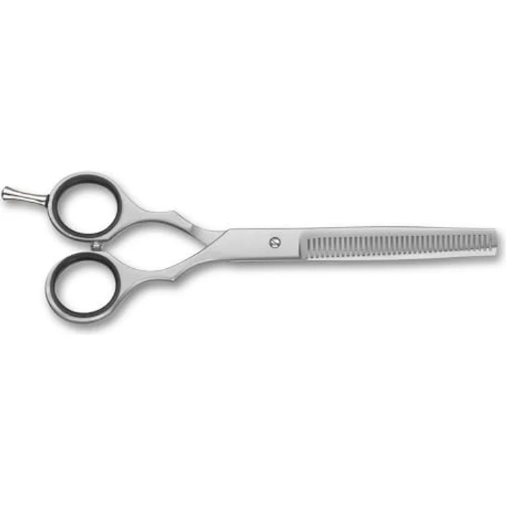 Victorinox Effilierschere 15 cm, Friseurschere mit extra scharfen rostfreien Stahlklingen und Fingerstütze, Silber – Bild 2