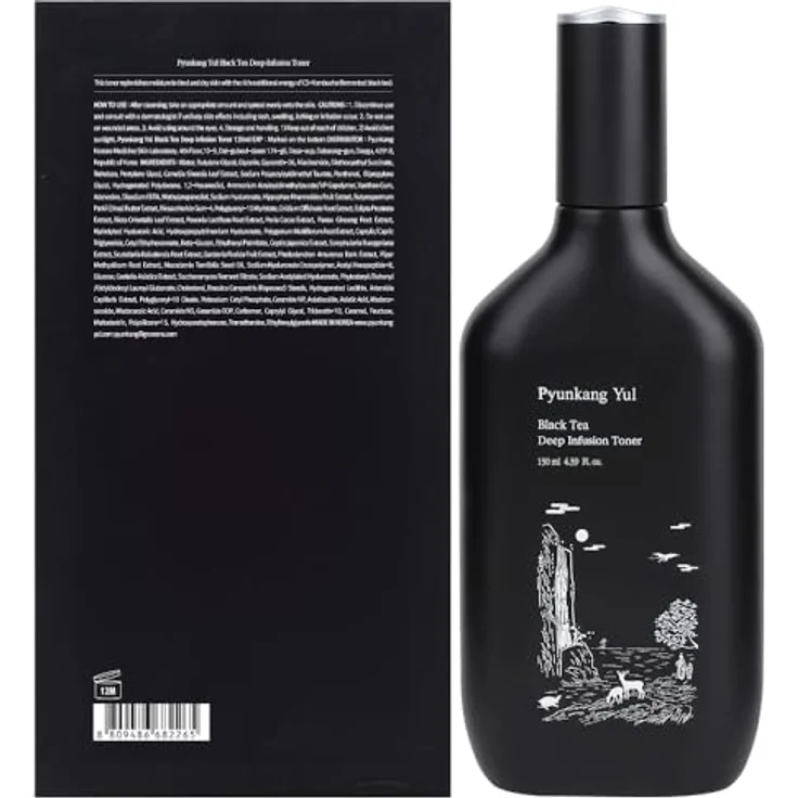 Pyunkang Yul Black Tea Deep Infusion Toner gegen Hautalterung, Feuchtigkeitsspendender Toner zur Pflege feiner Linien und für straffere Gesichtshaut, koreanische Hautpflege 130ml, Hautstraffender Toner mit Kombucha Energy, Peptiden und 5 Hyaluronsäuren – Bild 2