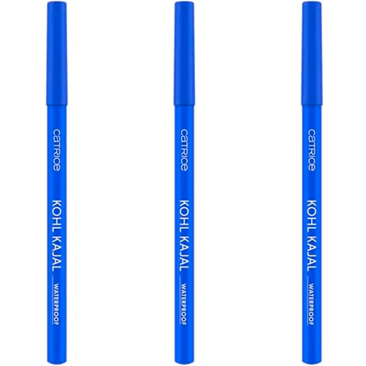 Catrice Kohl Kajal Waterproof, Kajalstift Nr. 150, Blau, vegan, wasserfest, ohne Mikroplastikpartikel, 3er Pack (3x0.78g)