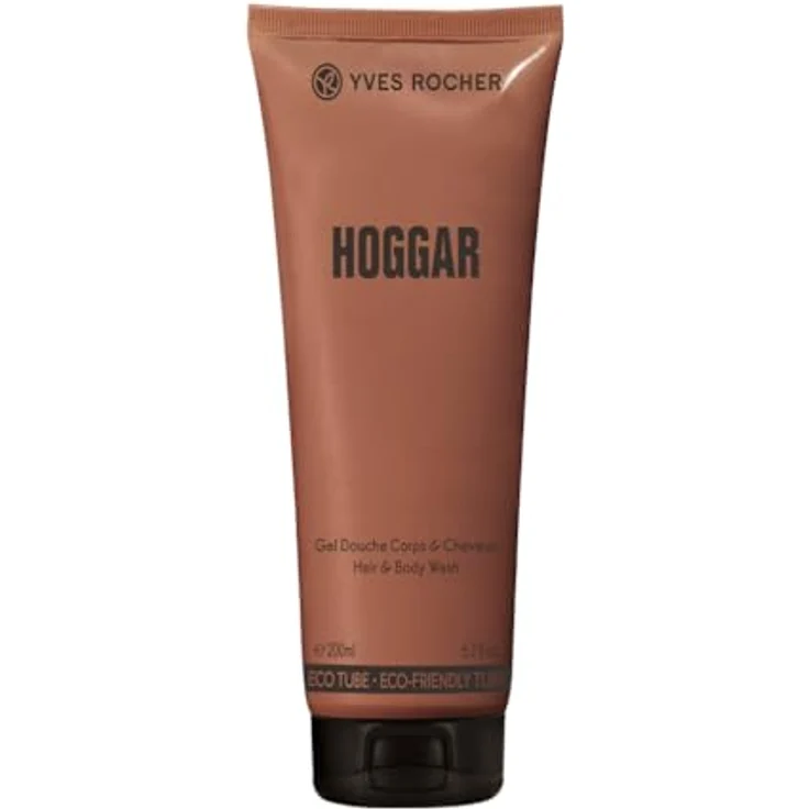 Yves Rocher Duschgel für Männer - Hoggar, 200 ml, 2-in-1 Dusch-Shampoo mit holzigem, orientalischem Duft aus Tonka-Bohne, Muskatnuss und Lavendel, vegan und umweltfreundlich – Bild 1