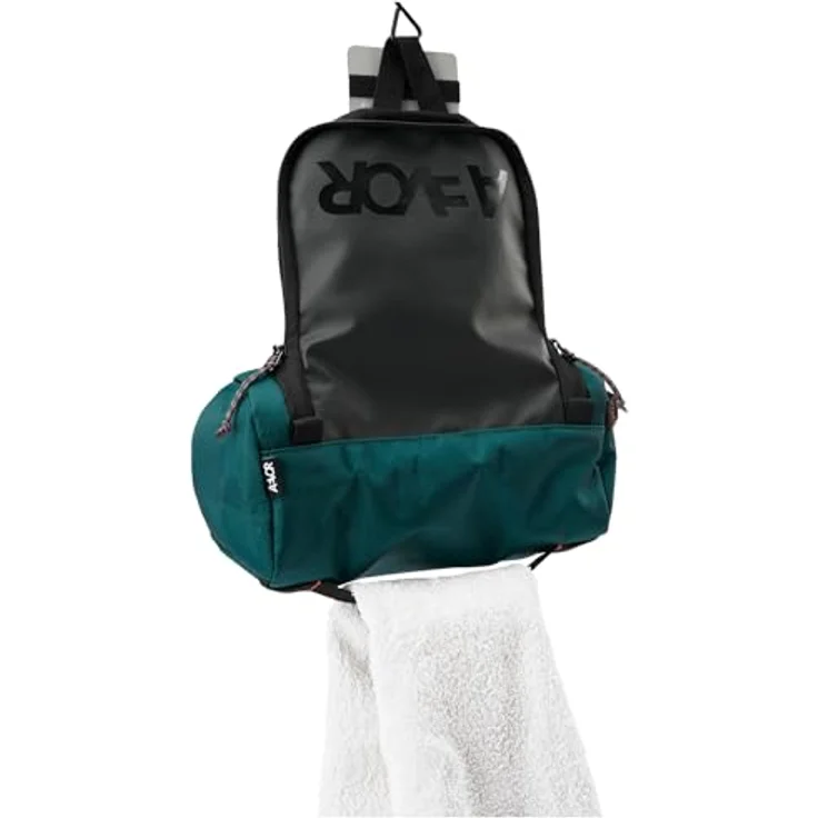 AEVOR Wash Pack, Kulturbeutel aus 100% recyceltem Polyester, wasserabweisend, 3L, Proof Evergreen, 26x14x13 cm – Bild 3