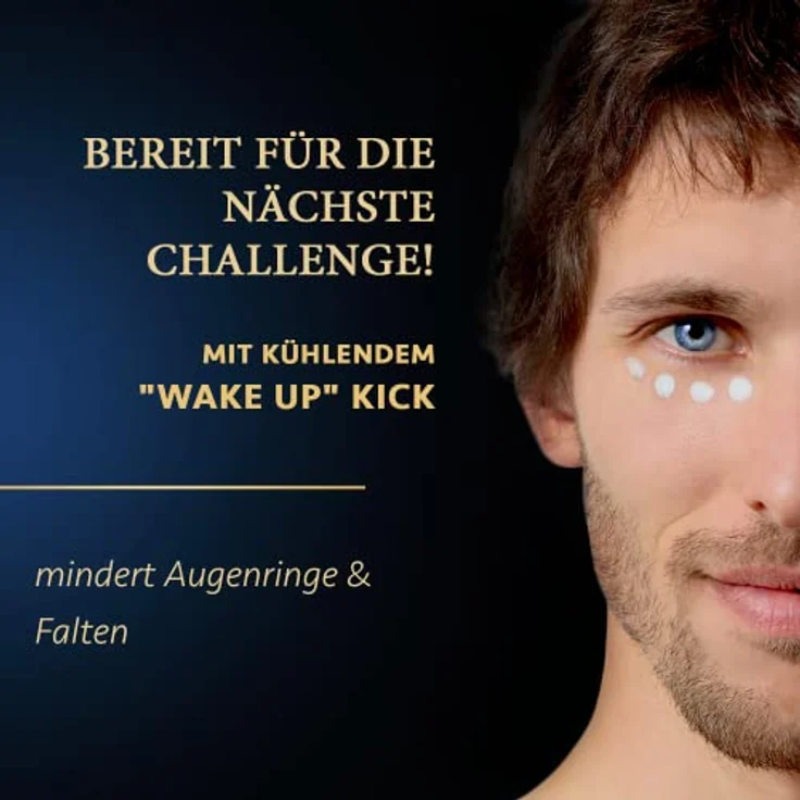 BIO Augencreme Männer 30ml - Augen Lifting Booster mit Vitamin E + Aloe Vera + Hyaluron - Augenringe entfernen Soforteffekt - Anti Augenringe Herren - Eye Cream Vegan - Satin Naturel – Bild 5