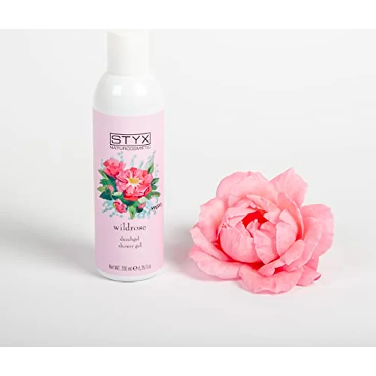 STYX Duschgel Wildrose, 200 ml mit BIO Wildrosenöl für tägliche Pflege – Bild 4