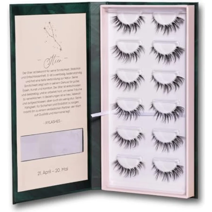 AYLASHES Limited Edition The Taurus DIY Wimpernextensions, 6 Paar C-Curl Wimpern mit feinen Spikes, bis zu 7 Tage Halt, handgefertigt, tierversuchsfrei – Bild 2
