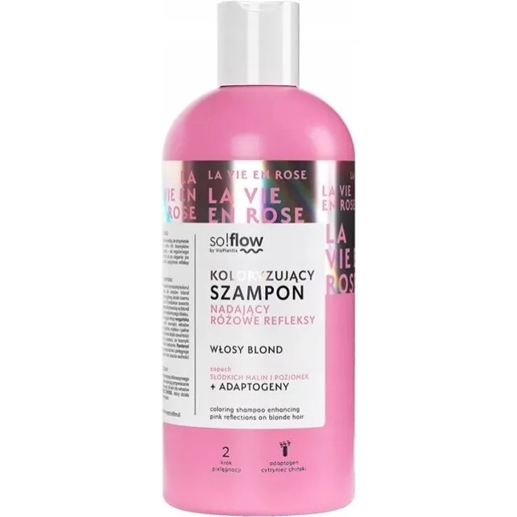 SO!FLOW So!Flow Pink Haarfärbeshampoo, 300 ml, Tönungsshampoo für gesundes und glänzendes Haar mit Keratin und Panthenol