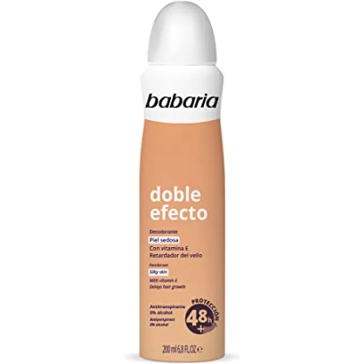 Babaria Desodorante Spray Doble Efecto 200Ml, Aluminiumfreies Herren Deodorant mit 48h Schutz, Zitrus und Kaschmir-Moschus Duft