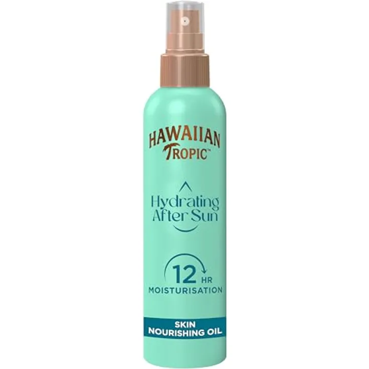 Hawaiian Tropic Feuchtigkeitsspendendes Aftersun-Hautpflegeöl, 150 ml mit Vitamin E, Avocado- und Jojobaöl, tropischem Duft, vegan, tierversuchsfrei