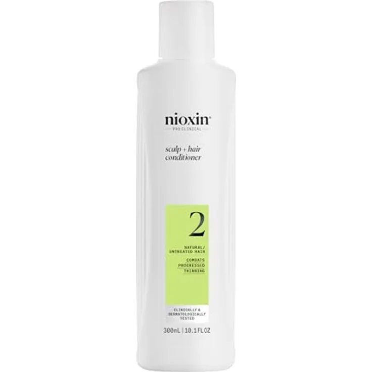 NIOXIN System 2 Scalp + Hair Conditioner - Stärkende Spülung für natürliches Haar mit fortschrittlicher Ausdünnung - mit Biotin und Niacinamid (300 ml)