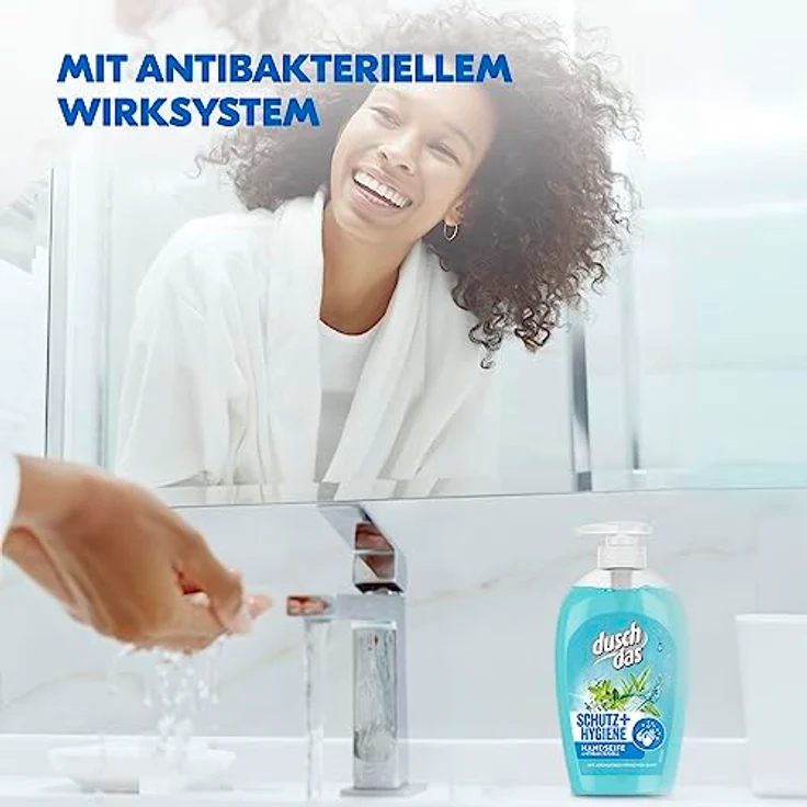dusch das Flüssigseife Nachfüllbeutel Schutz + Hygiene – antibakteriell, mit Wachssubstanzen, 500 ml Nachfüllpack – Bild 6
