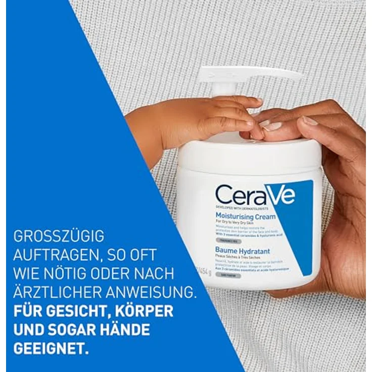 CeraVe Feuchtigkeitscreme Mit Pumpspender Bodylotion 454 g – Bild 8