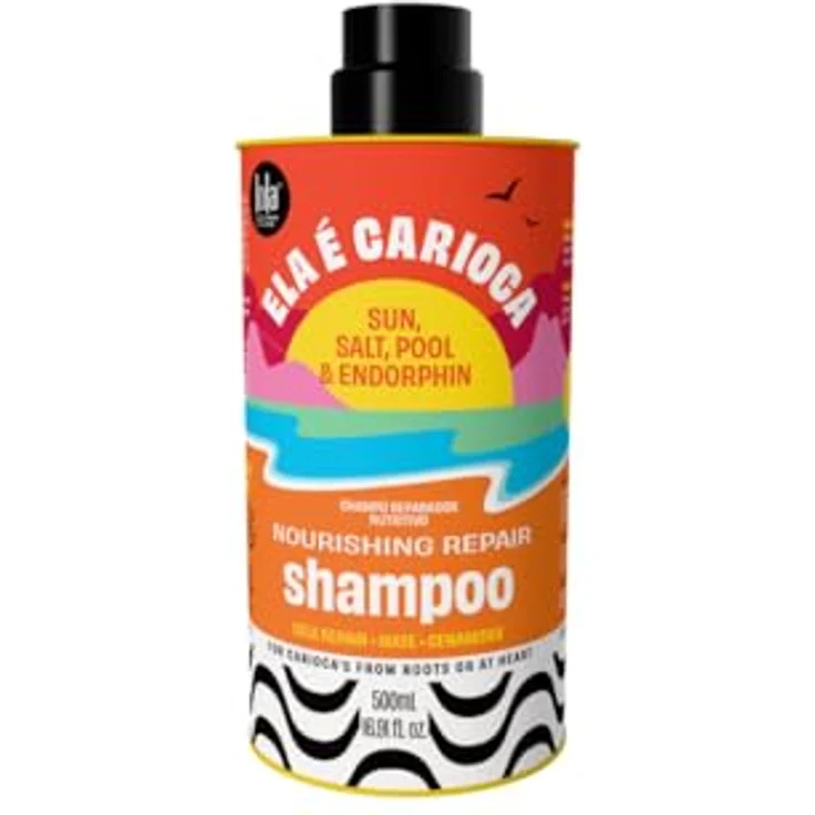 Lola Ela É Carioca Shampoo, intensive Feuchtigkeit, sulfatfrei, tropischer Duft, 500 g, geeignet für alle Haartypen – Bild 1