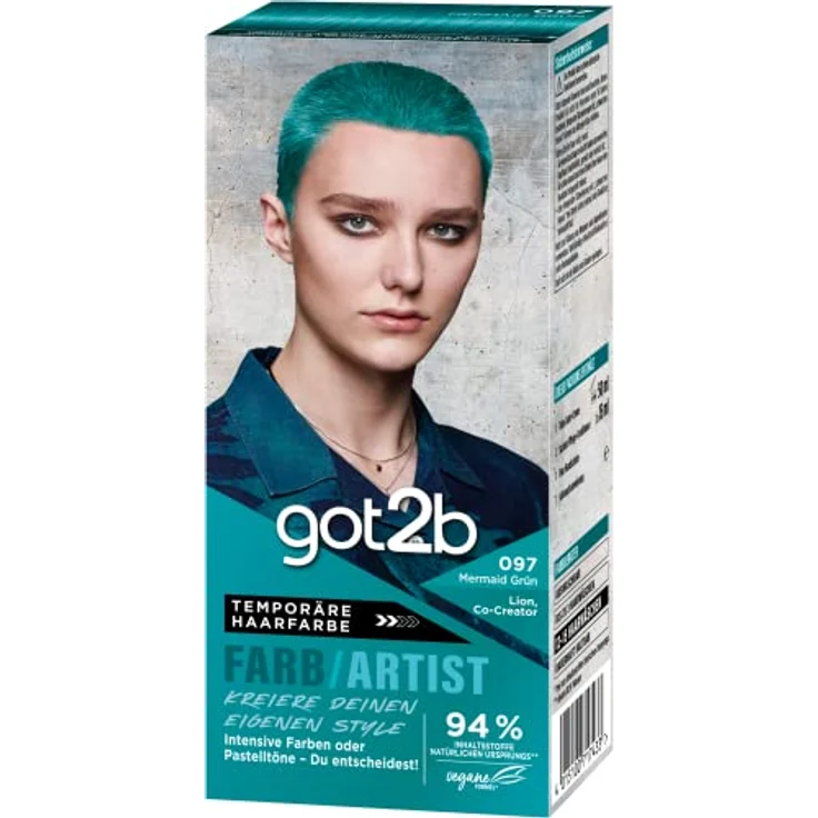GOT2B FARB/ARTIST 097 Mermaid Grün Stufe 2, 3er Pack (3x 80 ml) – Bild 2