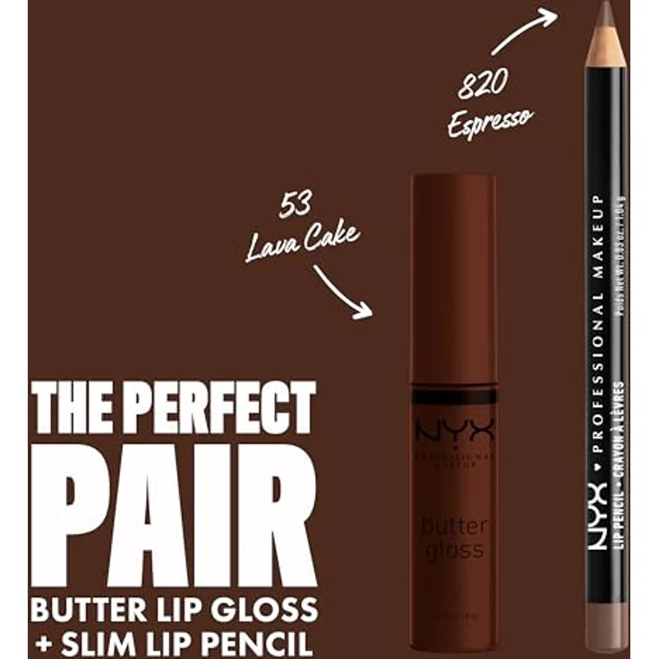 NYX Professional Makeup Butter Gloss 53 Lava Cake, cremiger Lippenstift mit seidiger Textur und köstlichem Geschmack – Bild 4