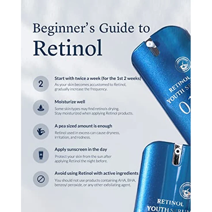 Mizon Retinol Youth 0,1% Gesichtsserum mit Faltenpflege, Bakuchiol, Peptiden und Niacinamid, 28 ml – Bild 9