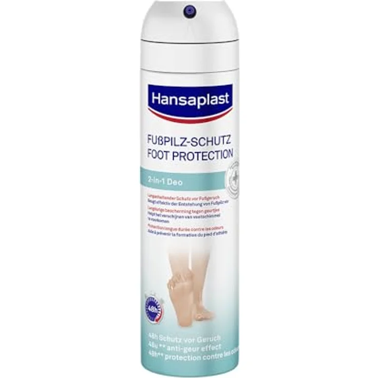 Hansaplast Fußpilz 2in1 Deo, 150 ml, wirksam gegen Fußpilz und geruchsbindend – Bild 1