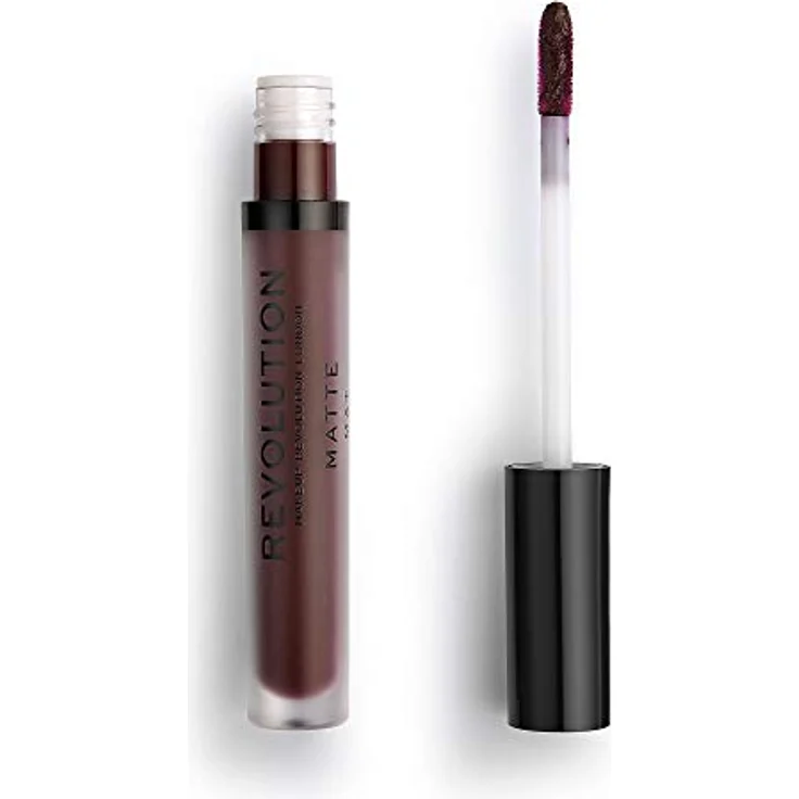 Makeup Revolution Revolution Plum 148, Matte Lippenstift mit flüssigkeitsreicher Textur, plumpurpur – Bild 2