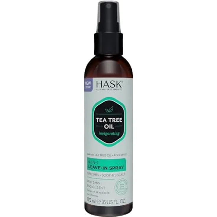 HASK 5-in-1 Leave-in-Conditioner-Spray mit Teebaumöl, beruhigend und regenerierend, tierversuchsfrei, 175 ml