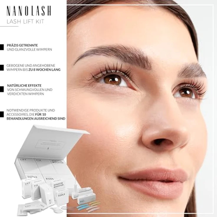 Wimpernlifting und Wimpernlaminierung Set Nanolash - professionelles Wimpernlifting-Set, DIY-Set für das Wimpernlifting zu Hause und im Salon, DIY-Wimpernlaminierung - Preisvergleich – Bild 3