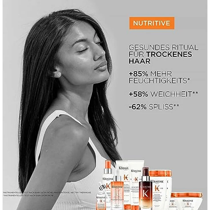 Kérastase Nutritive, Nachtserum für normales bis leicht trockenes Haar, Nährend und glättend für mehr Glanz und Geschmeidigkeit, Ohne Parabene, 8H Magic Night Serum, 90 ml – Bild 4