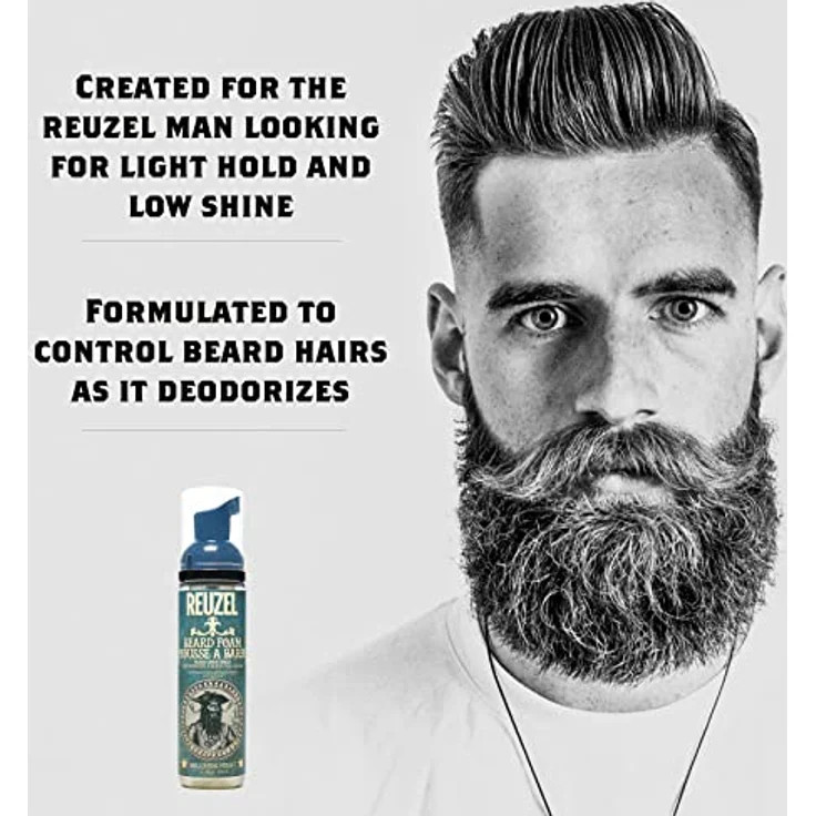 Reuzel Beard Foam Bartpflege, Bartshampoo für alle Hauttypen geeignet 70 ml, flüssige Textur, für alle Hauttypen, pflegend – Bild 2