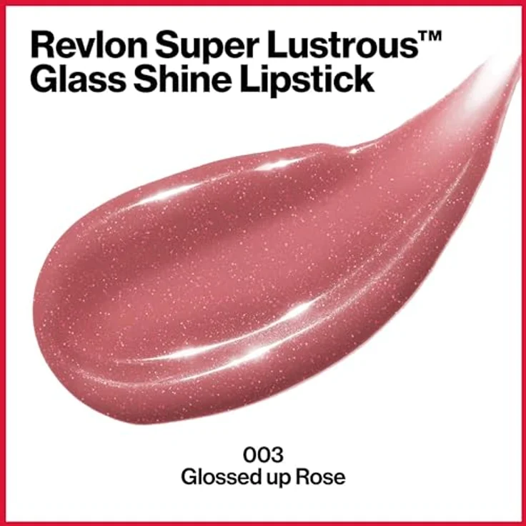Revlon Super Lustrous Glass Shine Lipstick, Lippenstift mit feuchtigkeitsspendender Formel und brillanter Farbe, 003 Glossed Up Rose, 3.1 ml – Bild 2