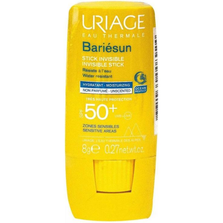Uriage Bariésun Stift für die Lippen und empfindliche Stellen SPF 50+ Invisible Stick Very High Protection SPF50+ 8 g