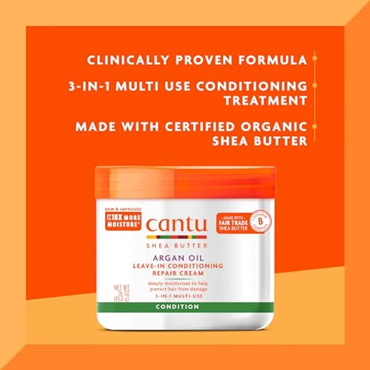 Cantu Regenerierende Haarcreme Arganöl 453G – Bild 3