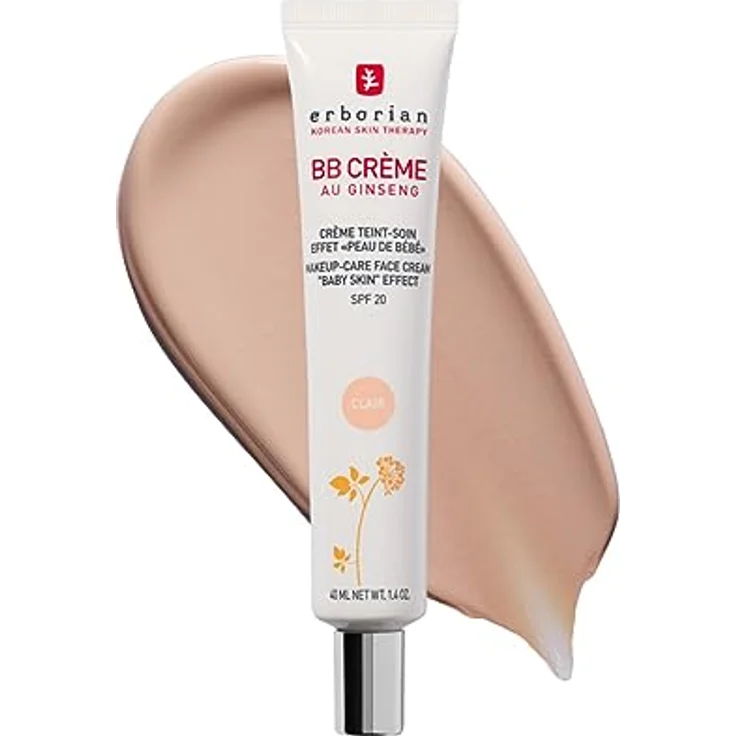 Erborian BB GINENGENSCREM - Wettbewerbscreme - "Babyhaut" Effektbehandlung - Koreanische kosmetische Behandlung 5 -in -1 für SPF 20 - Klar - 40 ml – Bild 1