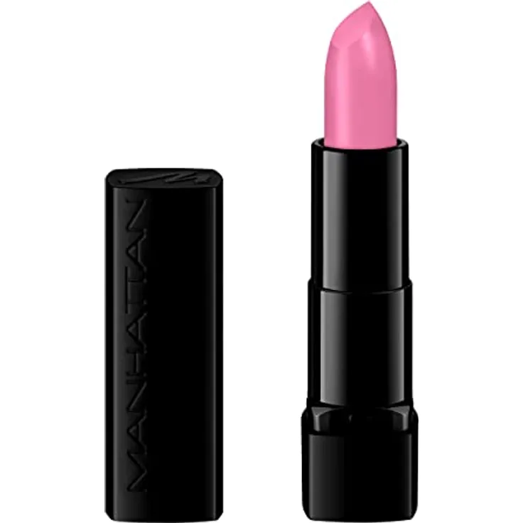 Manhattan Lasting Perfection Matte Lipstick, Fb. 100 Pink Bubble, langanhaltender Lippenstift mit mattem Finish, 4,5 g