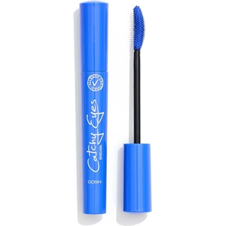 GOSH COPENHAGEN Catchy Eyes Allergy Certified Volumen-Mascara für empfindliche Augen, Farbton 003 Crazy Blue, 8 ml