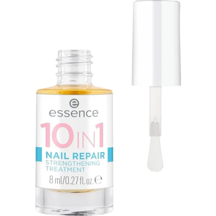 Essence Cosmetics 10IN1 Nail Repair Strengthening Treatment, Nagelhärter, Transparent, volumengebend, stärkend, 1er Pack (8ml) – Bild 1