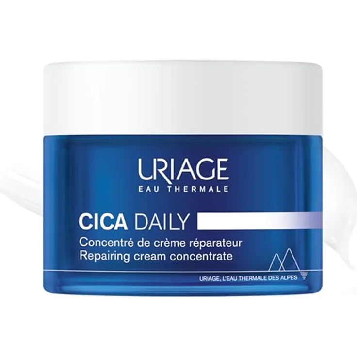 Uriage Cica-Daily Reparierendes Creme-Konzentrat mit Centella Asiatica, Hyaluronsäure, Vitamin B5 - 50ml, Parfümfrei, 96% Inhaltsstoffe Natürlichen Ursprungs