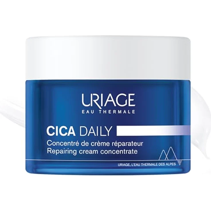 Uriage Cica-Daily Reparierendes Creme-Konzentrat mit Centella Asiatica, Hyaluronsäure, Vitamin B5 - 50ml, Parfümfrei, 96% Inhaltsstoffe Natürlichen Ursprungs – Bild 1