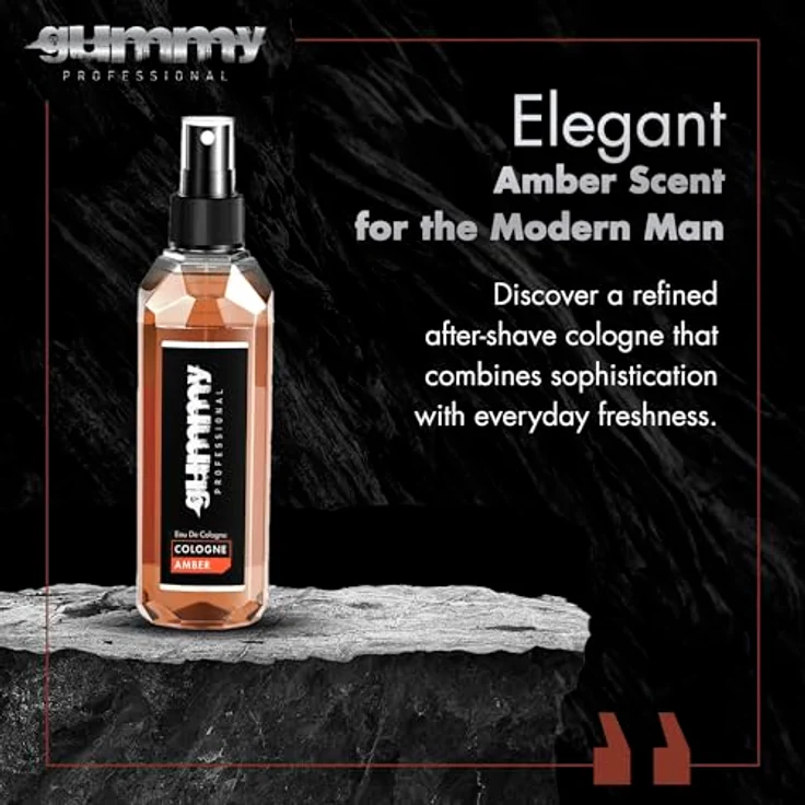Gummy Amber Eau de Cologne Spray 400ml, Unisex After Shave mit langanhaltendem Amberduft, antibakteriell und erfrischend – Bild 2