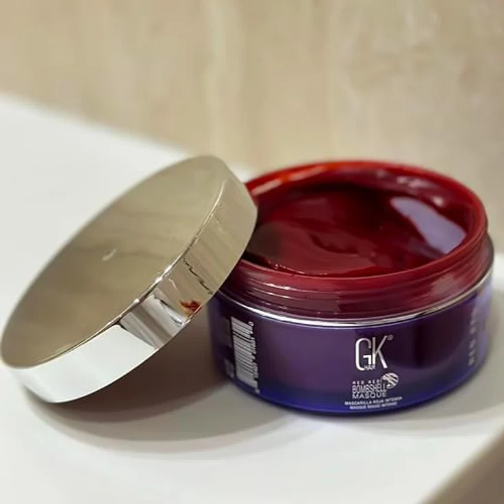 GK HAIR GKhair Red Red Bombshell Masque Haar 200 g Coloring Moisturizing Mask Lila Semi Permanent Haarfarbe Pigmente – Bild 2