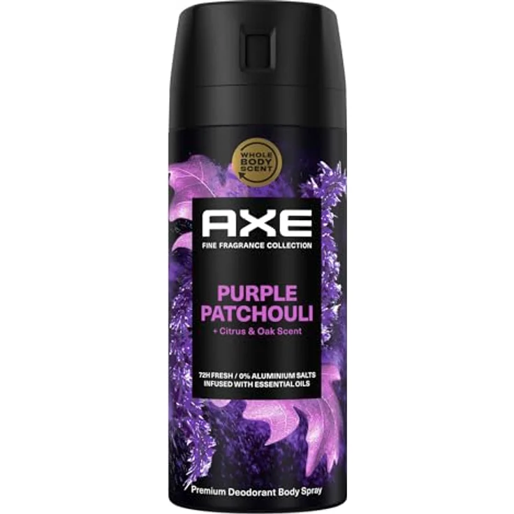 Axe Premium Bodyspray Purple Patchouli Deo ohne Aluminiumsalze, 72 Stunden Frische, 150 ml – Bild 1