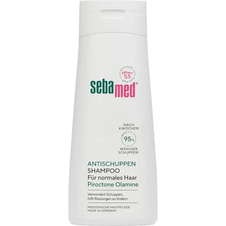 Sebamed Antischuppen Shampoo 200 ml, 95% weniger Schuppen nach nur 14 Tagen, auch für fettiges Haar und trockene Kopfhaut, milde Pflegeformel