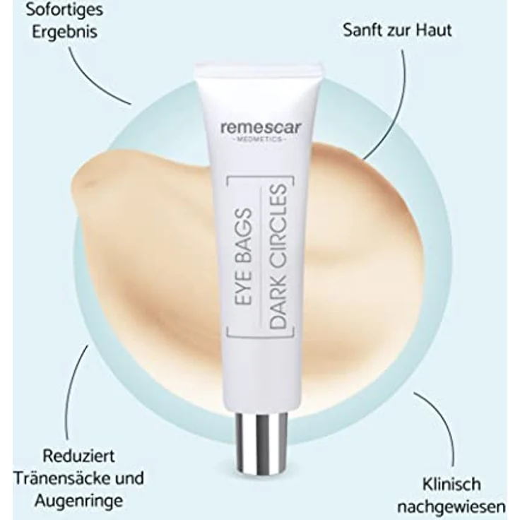 Remescar Eye Bags & Dark Circles 8 ml – Augencreme für Unteraugenbeutel und zum Entfernen von Beuteln unter den Augen – sofortige Behandlung für Augensäcke, 180 Anwendungen – Bild 3